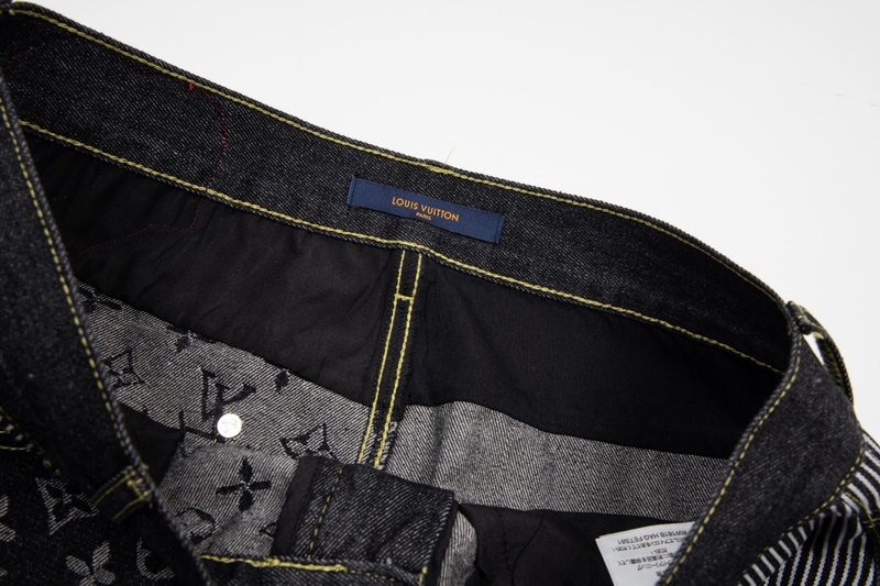 LOUIS VUITTON  構造スプライシングとフラワープリントを施したNIGO2共同ブランドのデニムズボンM-2XL