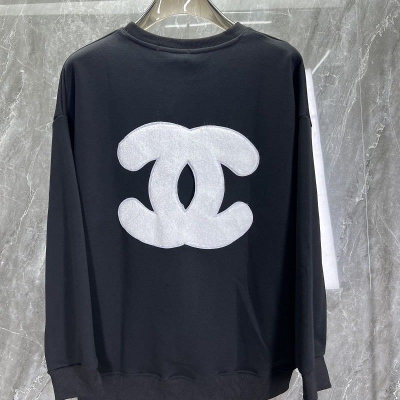 CHANEL パーカー 丸首 アルファベット シャネル 温かい秋服　CCのロゴ Logo 100%綿 ブラック ホワイト男女兼用