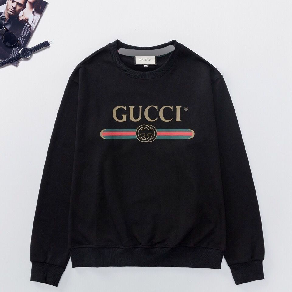 GUCCI2023秋 プリント ゆったり バーカー 長袖 防寒 グッチロゴ100%綿 男女兼用
