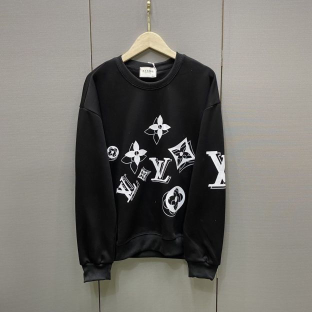 LOUIS VUITTON パーカー ロゴ 丸襟 カジュアル ストリート服　長袖　男女兼用