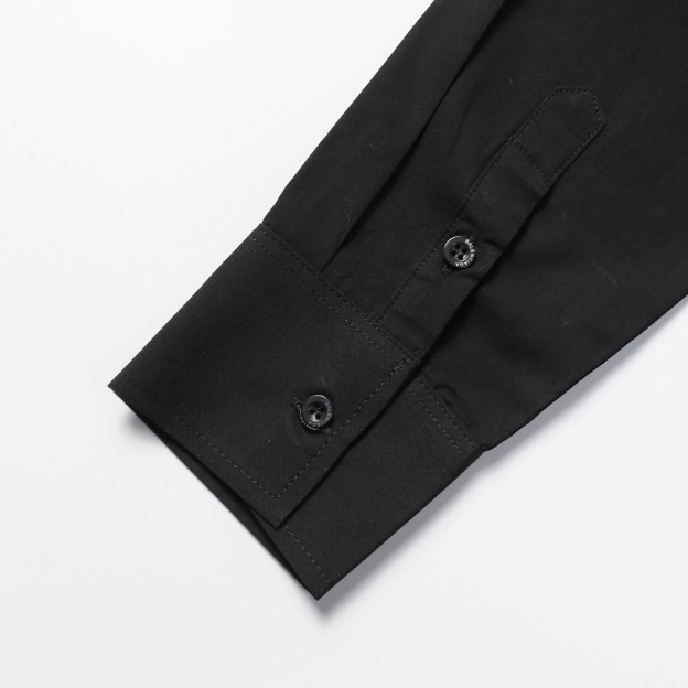 Balenciaga ダブルBグラフィティプリント長袖シャツ男女同ブラック・ホワイトS-XL