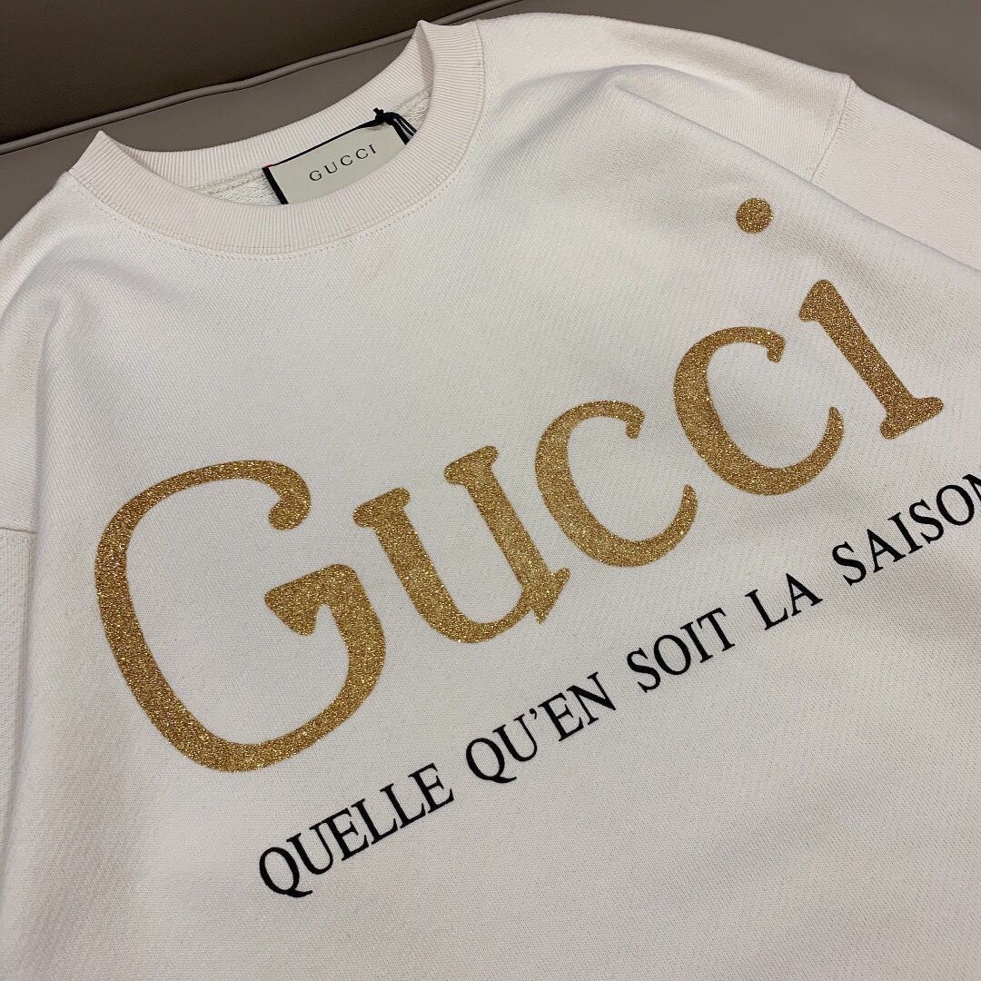 GUCCI2023秋 プリント ゆったり バーカー　長袖 防寒　100%綿 男女兼用