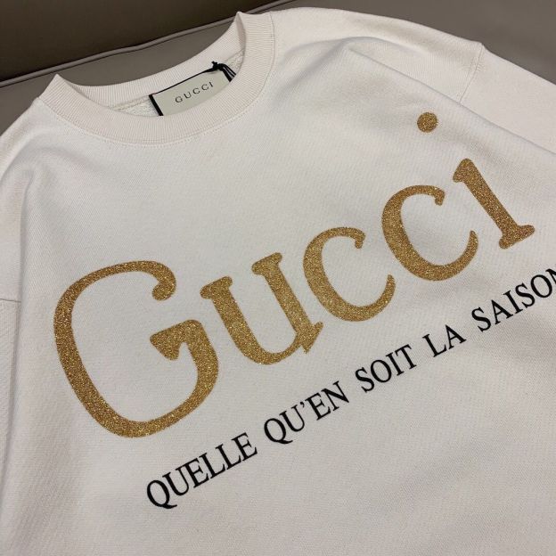 GUCCI2023秋 プリント ゆったり バーカー　長袖 防寒　100%綿 男女兼用