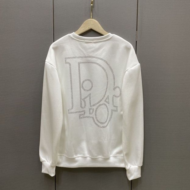 DIOR パーカー プリント 長袖 ファッション 丸襟 　カジュアル　ディオール100%綿　男女兼用