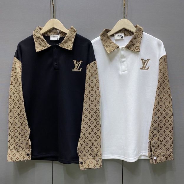 LOUIS VUITTON パーカー  ルイ・ヴィトンロゴ トレーナー  襟付き ゆったり 秋 冬  カジュアル おしゃれ