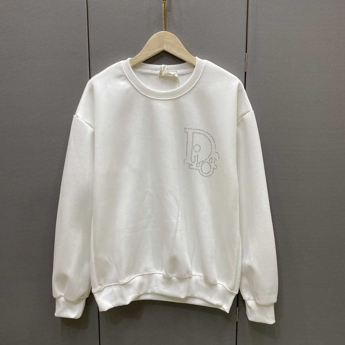 DIOR パーカー プリント 長袖 ファッション 丸襟 　カジュアル　ディオール100%綿　男女兼用