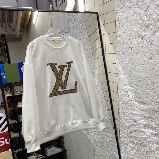 LOUIS VUITTON パーカー ルームウェア  ルイ・ヴィトンロゴ ブランド  プリント  トップス 男女兼用