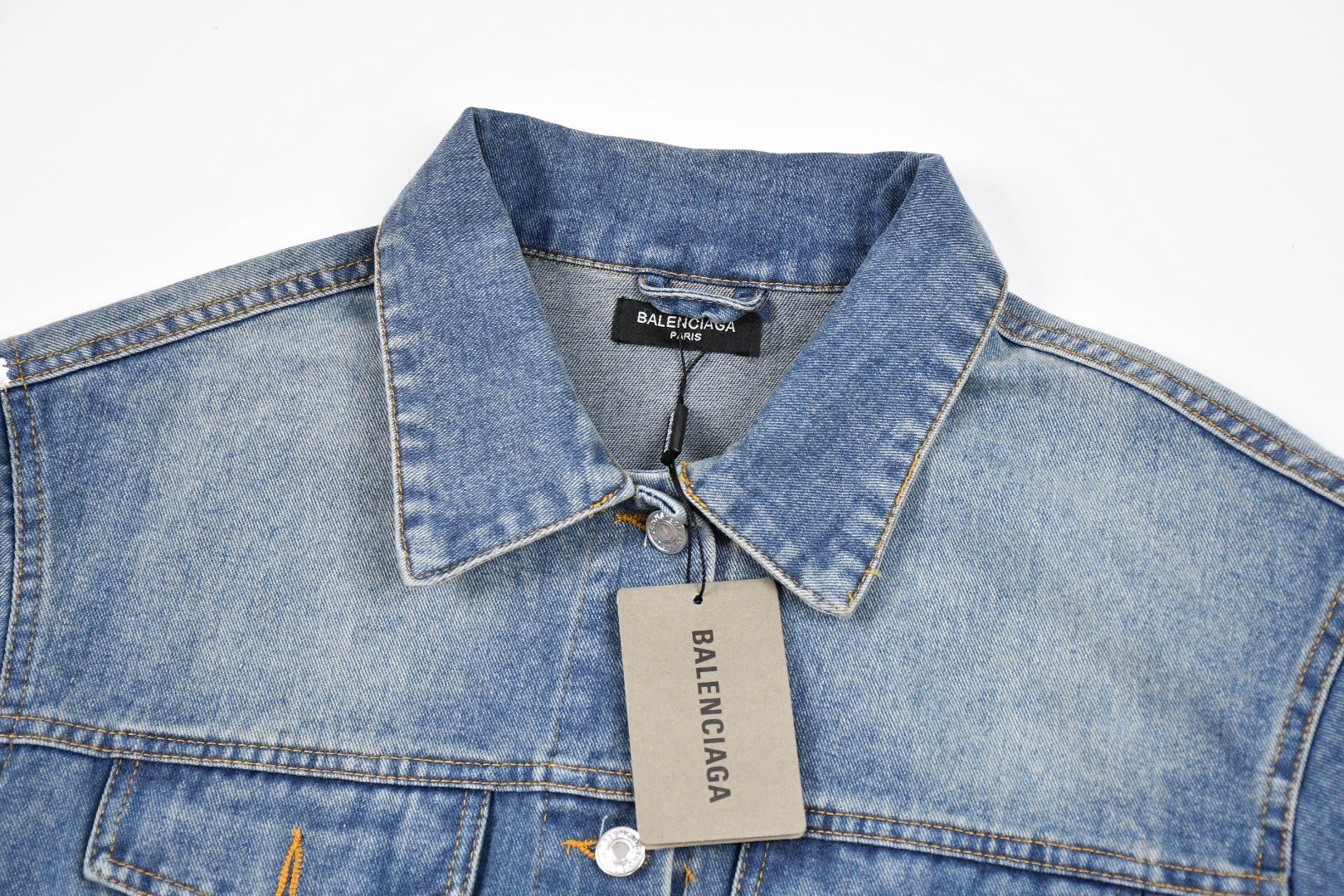 BALENCIAGA 新作ダブルBグラフィティプリントデニムジャケット M-XL