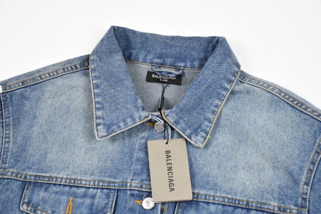 BALENCIAGA 新作ダブルBグラフィティプリントデニムジャケット M-XL