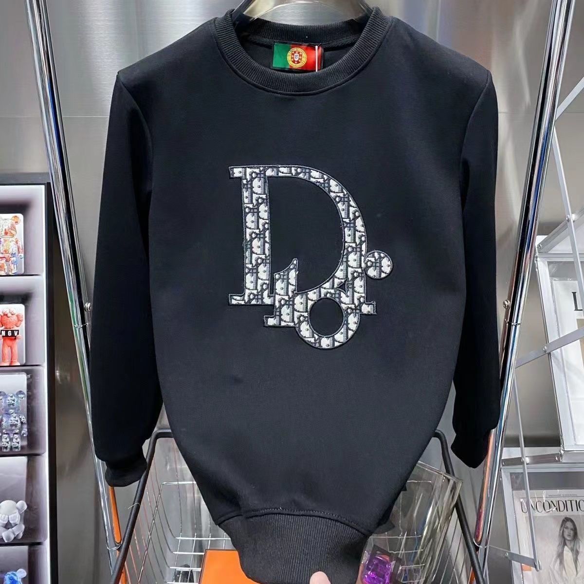 DIOR 2023ゆったり 厚い 防寒 上着 ディオール ロゴ 運動バーカー 100%綿 男女兼用