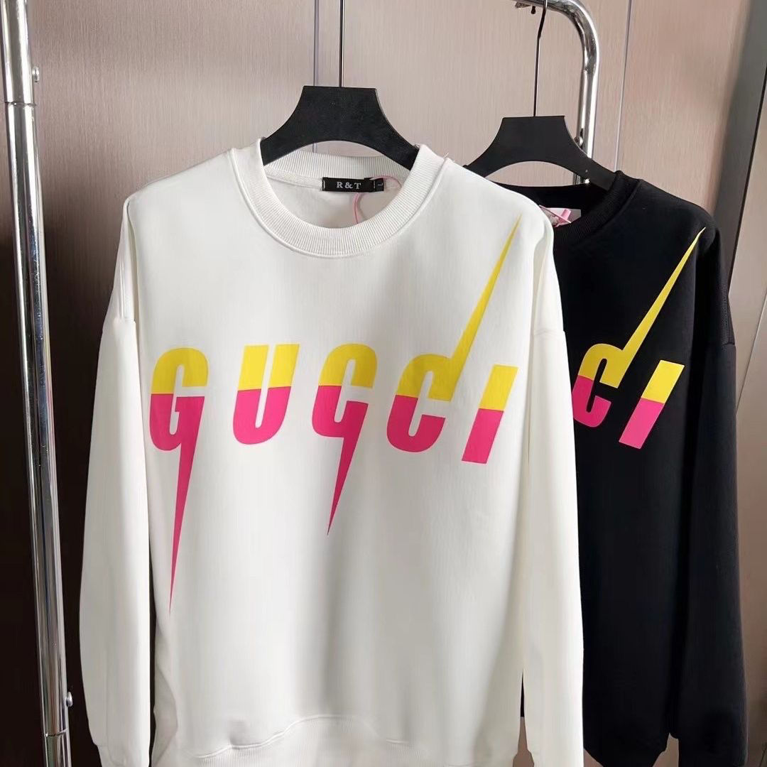 GUCCI  パーカー 長袖  ファッション　丸襟  人気　カジュアル　グーチロゴプリント　男女兼用