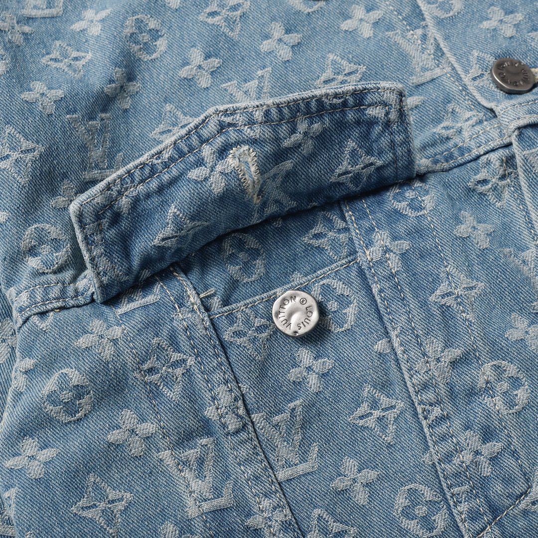 LOUIS VUITTON 新作小さなクマデニムジャケットブルー ユニセックス