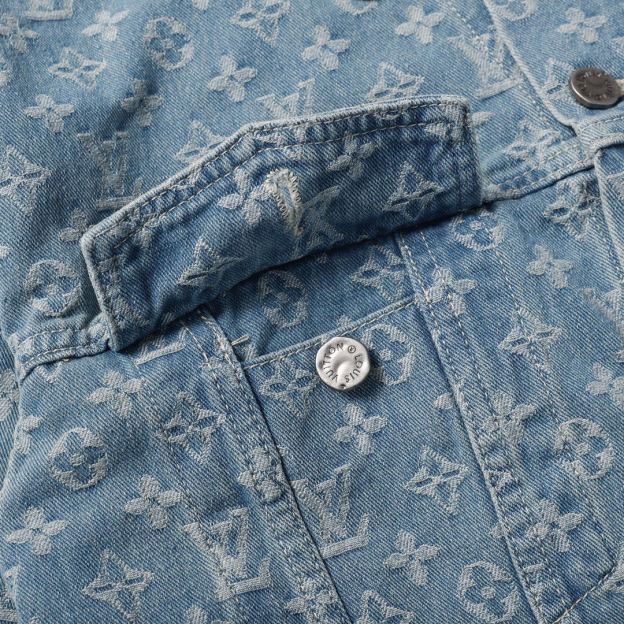 LOUIS VUITTON 新作小さなクマデニムジャケットブルー ユニセックス