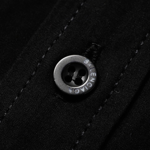 Balenciaga ダブルBグラフィティプリント長袖シャツ男女同ブラック・ホワイトS-XL