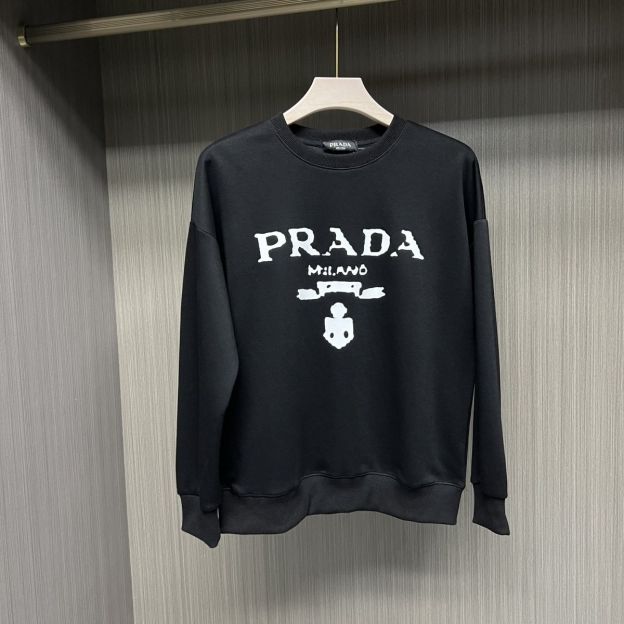 PRADA 2023 ゆったり 厚い 防寒 上着 吸汗性通気性 可愛い 運動バーカー   暖かい おしゃれ　ブラック春秋冬