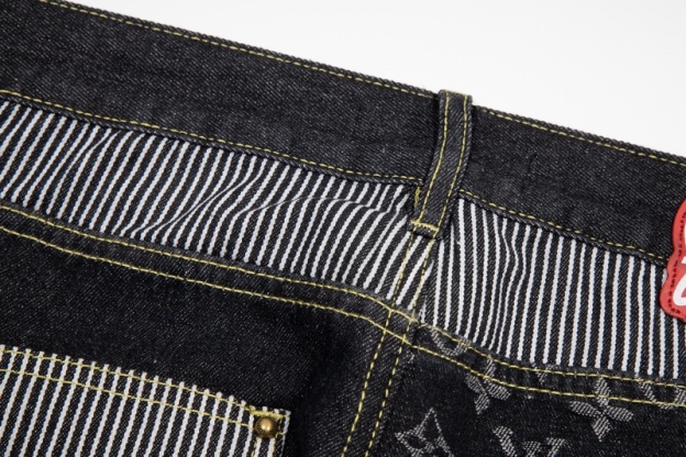 LOUIS VUITTON  構造スプライシングとフラワープリントを施したNIGO2共同ブランドのデニムズボンM-2XL