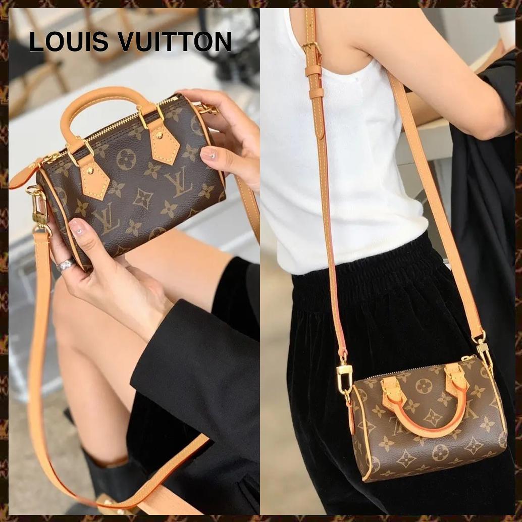 直営店♪すぐ届く♪LOUIS VUITTON ナノ・スピーディ モノグラム M81085-JAPAN DUTY FREE