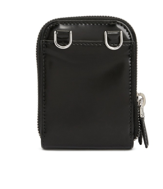 PRADA BRUSHED LEATHER ミニクロスバッグ ブラック 背面