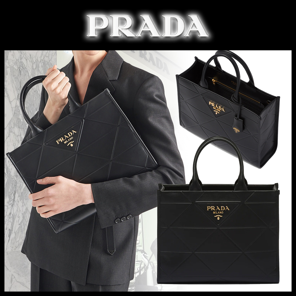 ＊PRADA＊ミディアム レザー ハンドバッグ 1BA379ASKF0002-JAPAN DUTY FREE