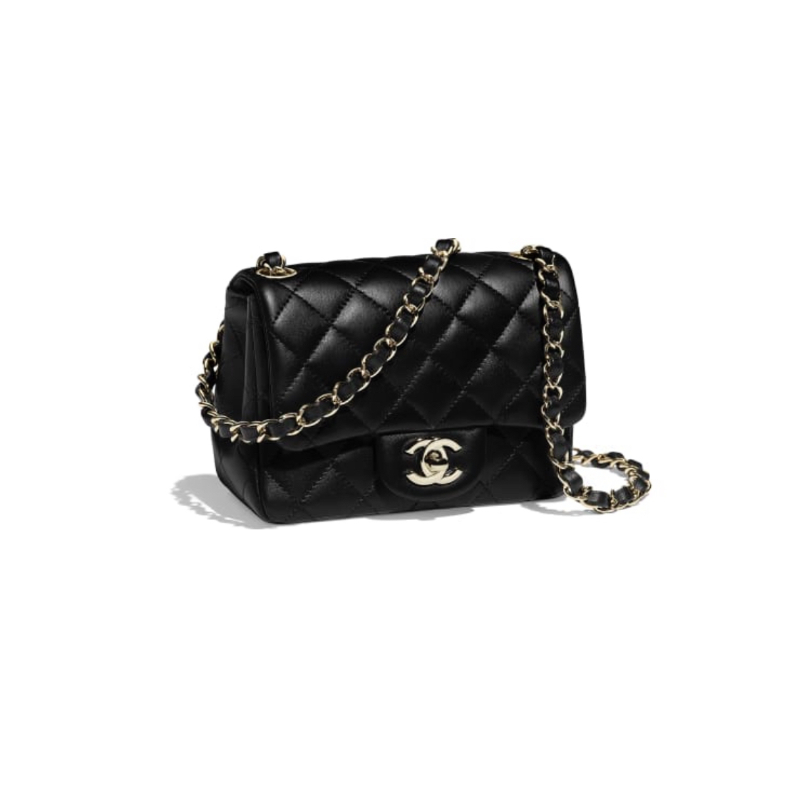 芸能人愛用【CHANEL】ミニ フラップ バッグ ラムスキン