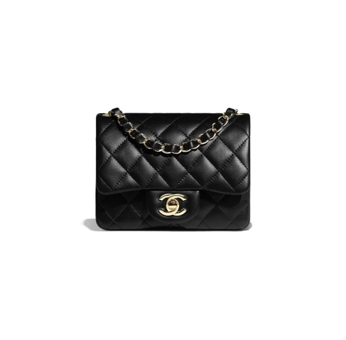 芸能人愛用【CHANEL】ミニ フラップ バッグ ラムスキン