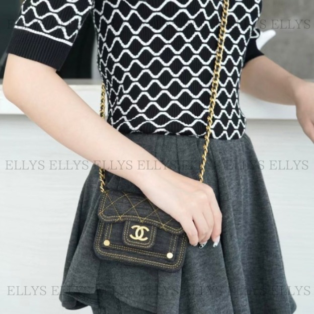 【CHANEL】23SS 人気 カジュアル ミニバッグ ショルダー デニム