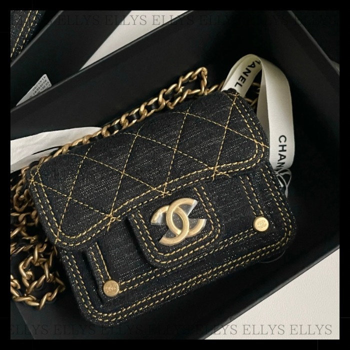 【CHANEL】23SS 人気 カジュアル ミニバッグ ショルダー デニム