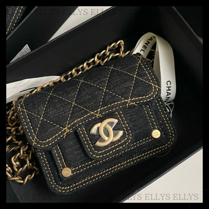 【CHANEL】23SS 人気 カジュアル ミニバッグ ショルダー デニム