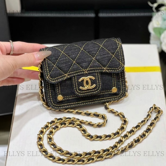 【CHANEL】23SS 人気 カジュアル ミニバッグ ショルダー デニム