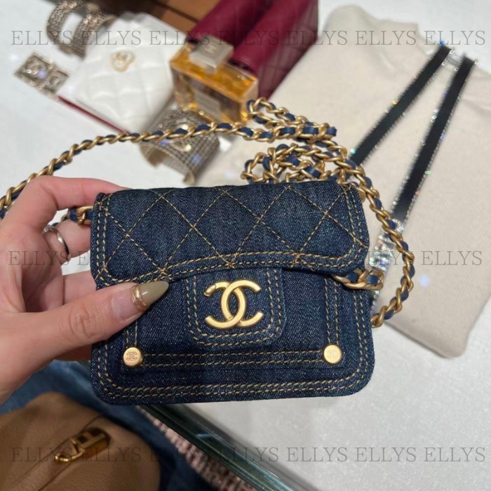 【CHANEL】23SS 人気 カジュアル ミニバッグ ショルダー デニム