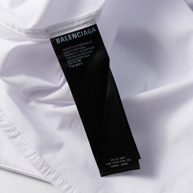 Balenciaga ダブルBグラフィティプリント長袖シャツ男女同ブラック・ホワイトS-XL