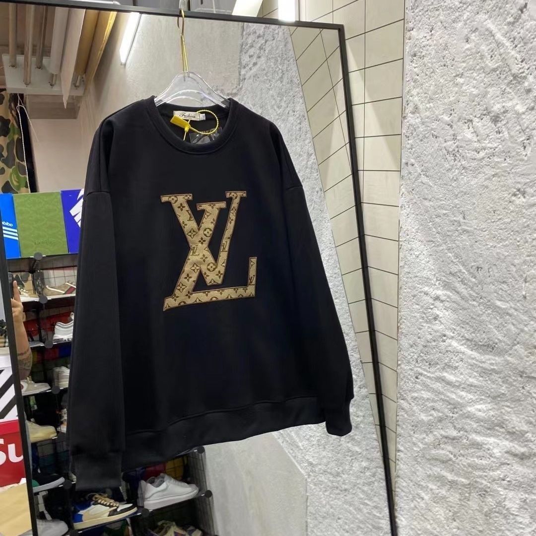 LOUIS VUITTON パーカー ルームウェア  ルイ・ヴィトンロゴ ブランド  プリント  トップス 男女兼用