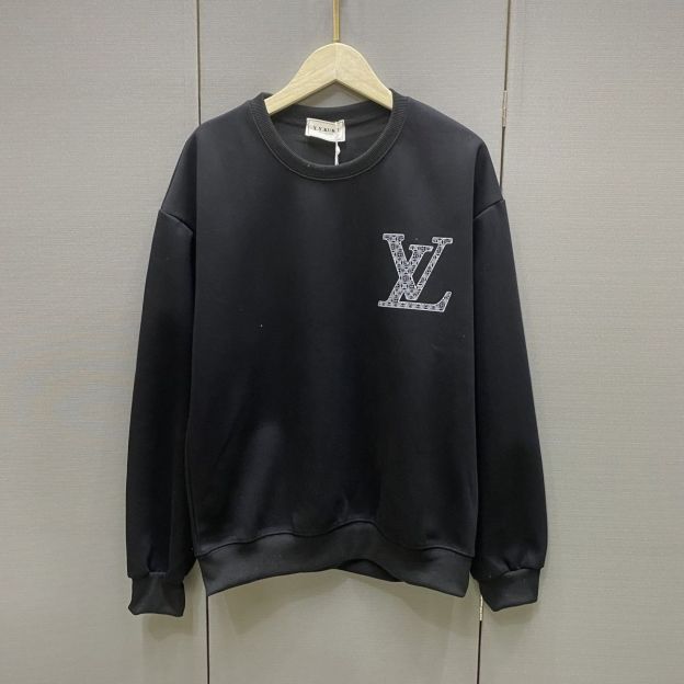 LOUIS VUITTON パーカー  ルイ・ヴィトンロゴ 丸襟 カジュアル ストリート服　ブランド長袖　男女兼用