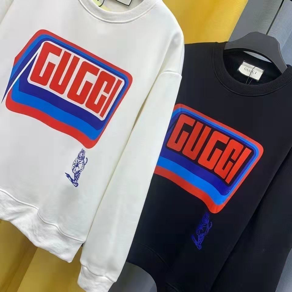 GUCCI2023秋ロゴプリント ゆったり おしゃれ バーカー 100%綿 男女兼用 春秋冬