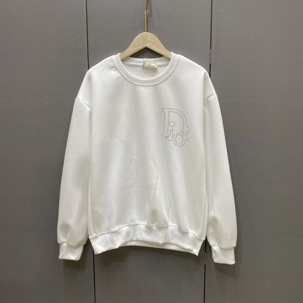 DIOR パーカー プリント 長袖 ファッション 丸襟 　カジュアル　ディオール100%綿　男女兼用