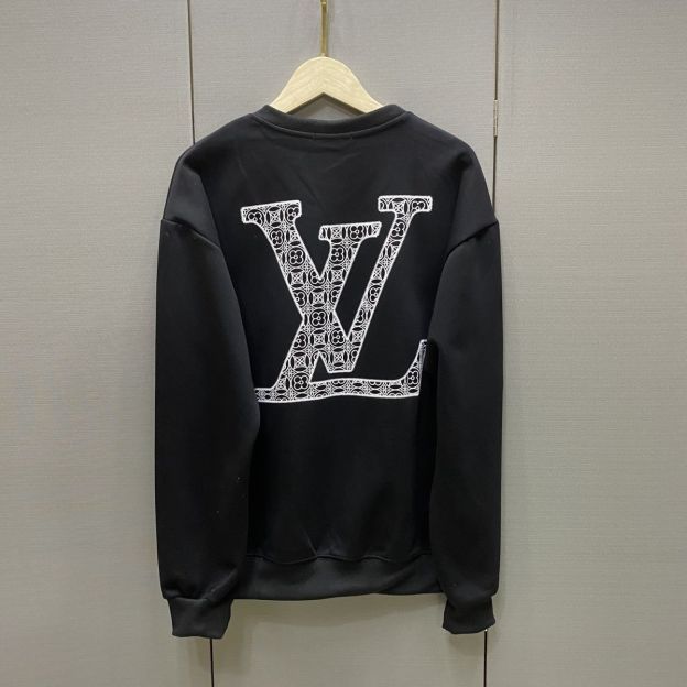 LOUIS VUITTON パーカー  ルイ・ヴィトンロゴ 丸襟 カジュアル ストリート服　ブランド長袖　男女兼用