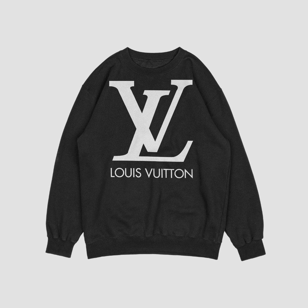 LOUIS VUITTON 定番ロゴアルファベット柄プリントスウェット クル