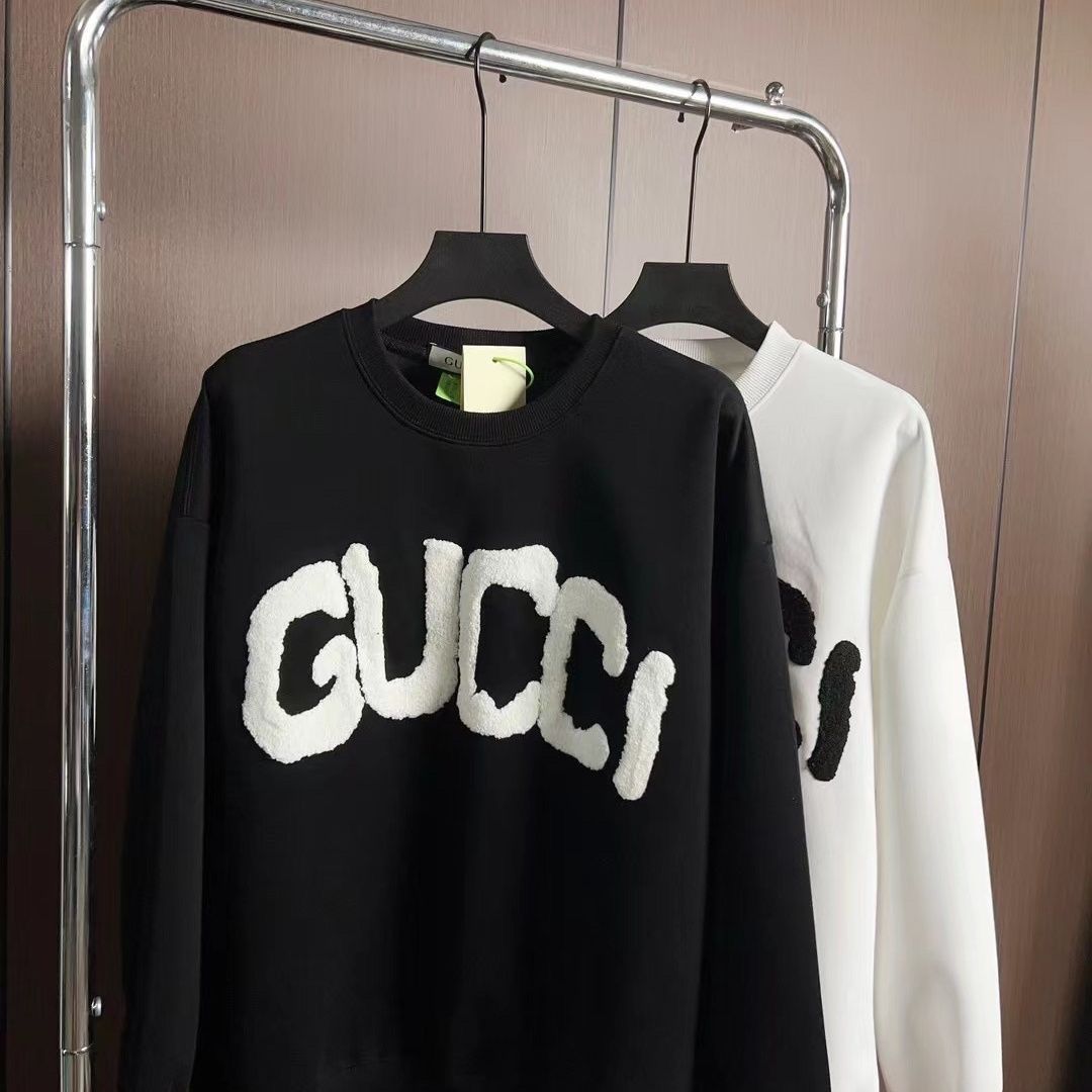 GUCCI パーカー 長袖 ファッション 丸襟 人気 カジュアル グーチロゴ 男女兼用