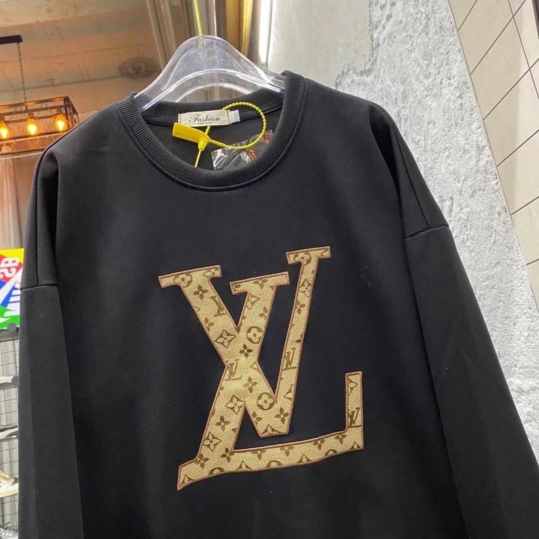 LOUIS VUITTON パーカー ルームウェア  ルイ・ヴィトンロゴ ブランド  プリント  トップス 男女兼用