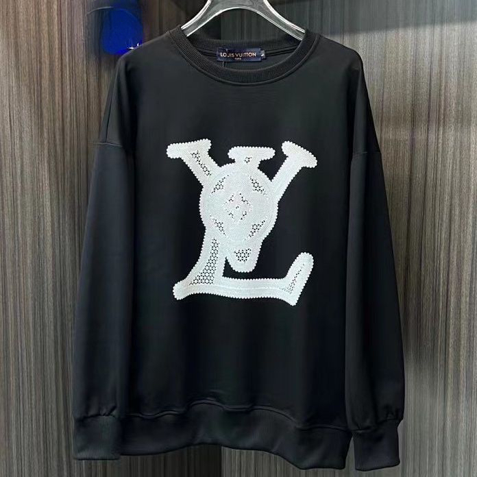 LOUIS VUITTON ゆったり 無地 トップス 長袖 防寒 春秋冬 人気パーカー 100%綿 男女兼用