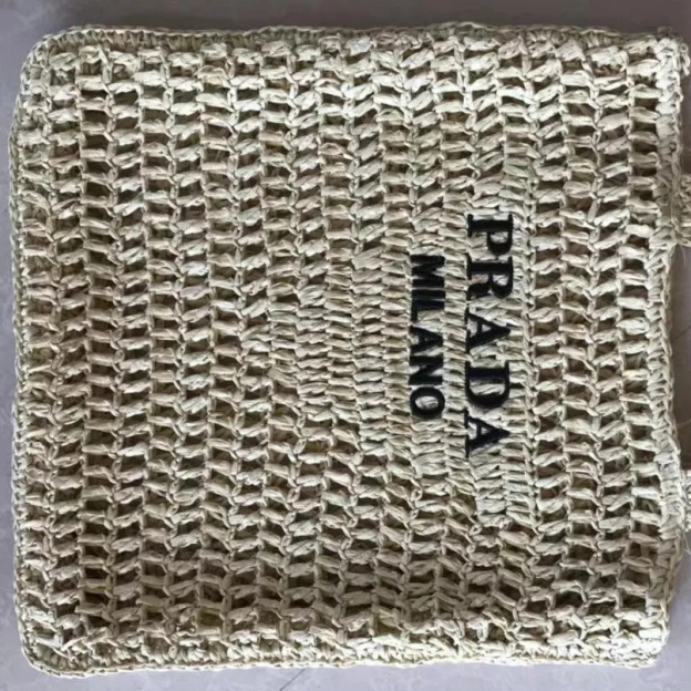 PRADA プラダ ロゴかぎ針編みトートバッグ