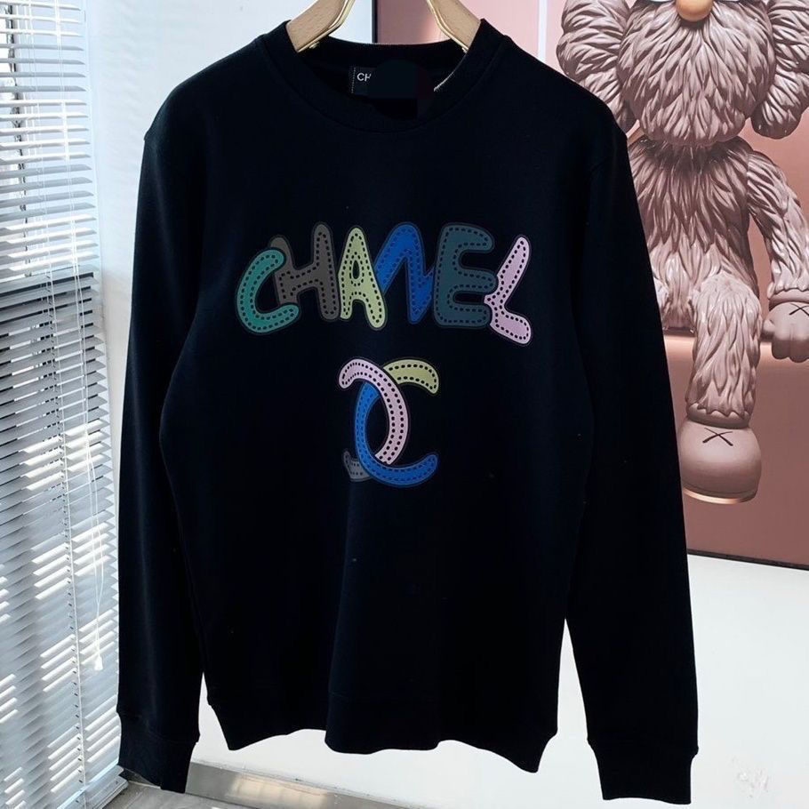 CHANEL ins風  プリント ゆったり 無地 厚い バーカー シャネル ロゴ 秋冬　100%綿 男女兼用