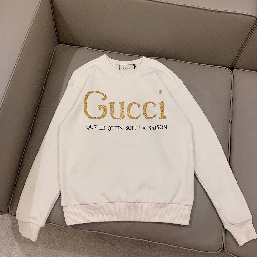 GUCCI2023秋 プリント ゆったり バーカー　長袖 防寒　100%綿 男女兼用