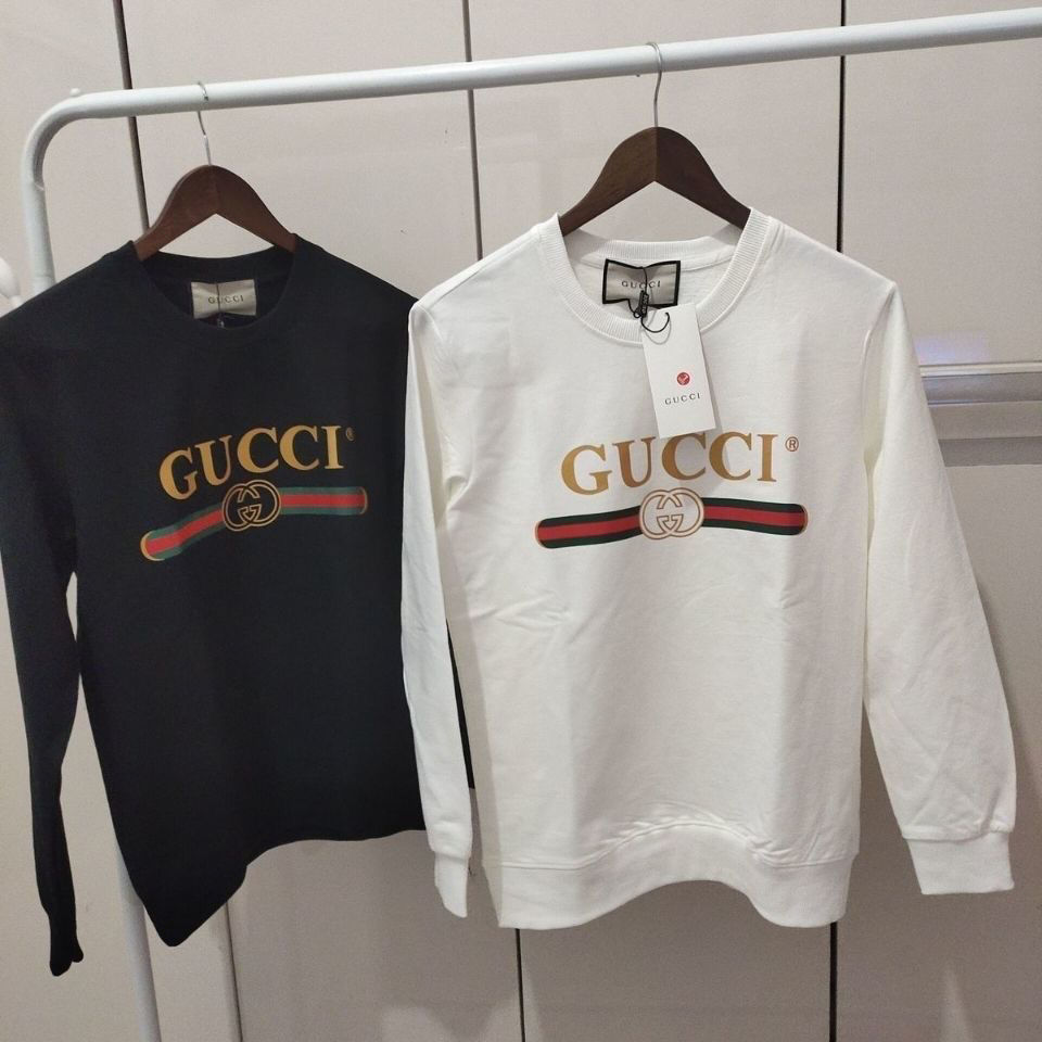 GUCCI2023秋 プリント ゆったり バーカー 長袖 防寒　グッチロゴ100%綿 男女兼用