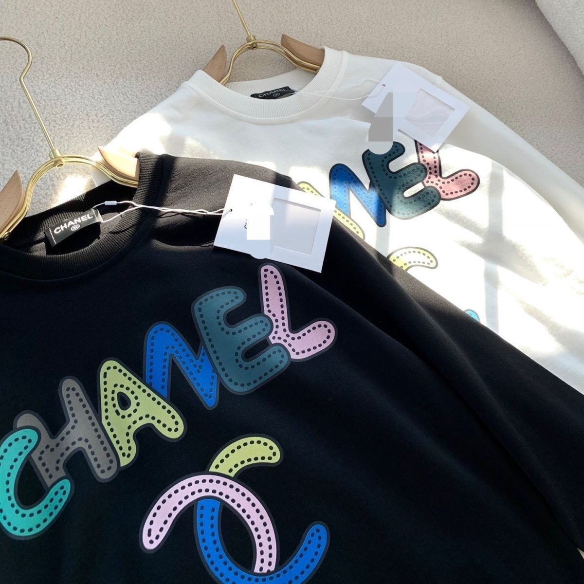 CHANEL ins風  プリント ゆったり 無地 厚い バーカー シャネル ロゴ 秋冬　100%綿 男女兼用