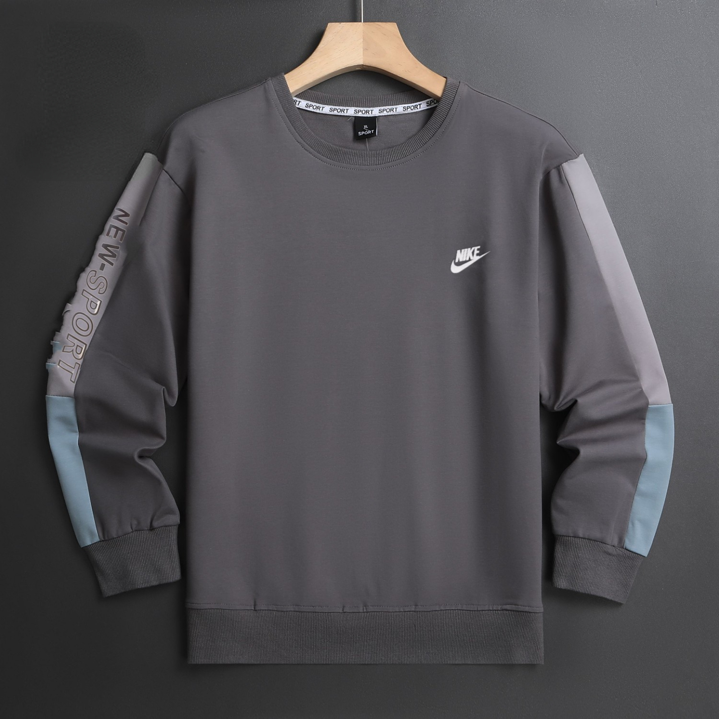 NIKE ADIDDS 2024秋 メンズスウェット クル 260g ブラック ダークグレー ライトグレー ブルー XL-5XL