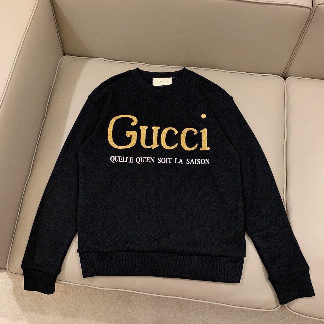 GUCCI2023秋 プリント ゆったり バーカー　長袖 防寒　100%綿 男女兼用