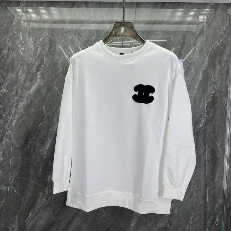 CHANEL パーカー 丸首 アルファベット シャネル 温かい秋服　CCのロゴ Logo 100%綿 ブラック ホワイト男女兼用