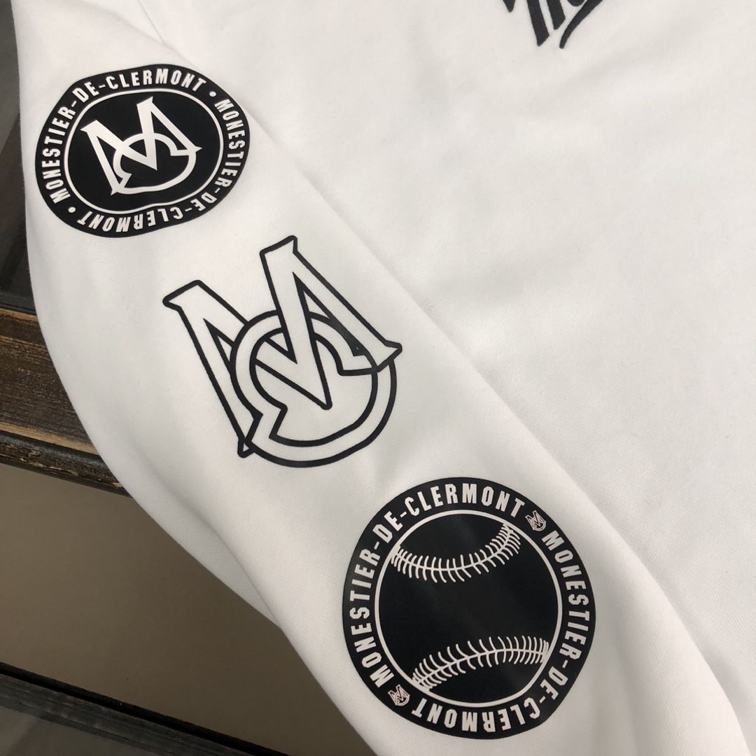 MONCLER モンクレール パーカー トレーナー 長袖 ブランド 丸襟 カジュアル 綿 メンズ ホワイト ブラック