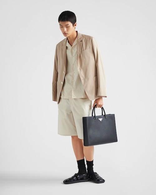 【高品質】★PRADA直営店★ブラック サフィアーノレザー トートバッグ-高島屋オンラインストア - 公式